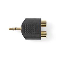 Nedis CAGP22940BKG Stereo Audioadapter 3,5 Mm Male - 2x Rca Female 10 Stuks Zwart - thumbnail