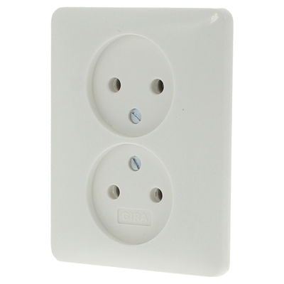 Gira System 55 Contactdoos | Inbouw | 2-voudig | Polarwit - 66.051.49