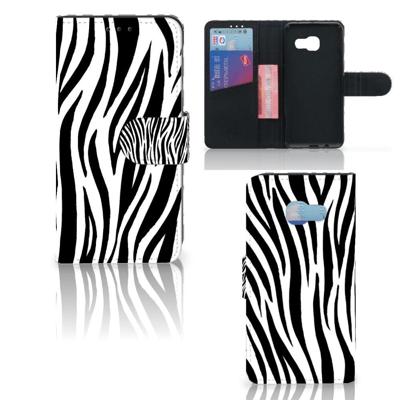 Samsung Galaxy A3 2017 | Telefoonhoesje | Met pasjeshouder | Zebra Samsung Galaxy A3 2017 | Telefoonhoesje | Met pasjeshouder | Zebra