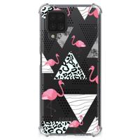 Samsung Galaxy A12 Case Anti-shock Flamingo Triangle - thumbnail
