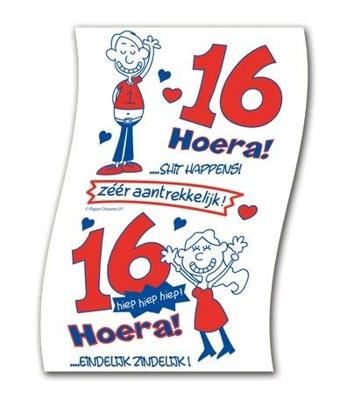 Toiletrol bedrukt 16 jaar