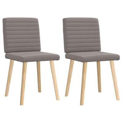 Eetkamerstoelen draaibaar 2 st stof taupe