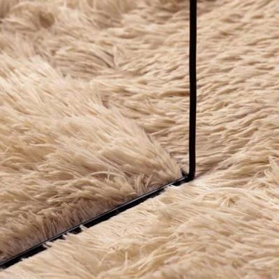 Hoogpolig vloerkleed NAVARRA 120x120 cm polyester beige