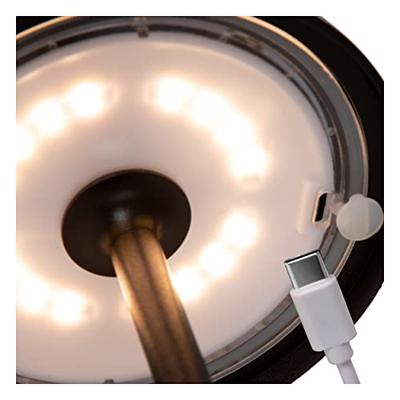 Lucide JOY - Oplaadbare Tafellamp Binnen/Buiten - Accu/Batterij - Ø 12 cm - LED Dimb. - 1x1,5W 3000K - IP54 - Zwart