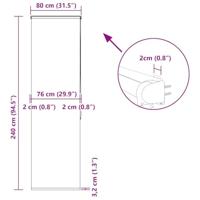 Doucherolgordijn met cassette 80x240 cm stofbreedte 76 cm - thumbnail