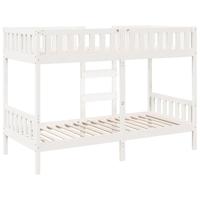 Stapelbed 75x190 cm massief grenenhout wit - thumbnail