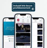 Arlo Ultra 2 draadloze WiFi-beveiligingscamera voor buiten, 4K UHD, 180˚ kleurennachtzicht, sirene, bewegingsdetectie, 2-weg-audio, Smart Hub inbegrepen, incl. proefp. Arlo Secure, 2 cam-kit, wit - thumbnail