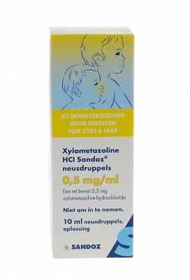 Sandoz Xylometazoline 0.5mg/ml druppels 10 Milliliter
