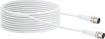 Schwaiger Antenne, Satelliet Aansluitkabel [1x F-quickstekker - 1x F-quickstekker] 10.00 m 10 dB Viervoudig afgeschermd Wit