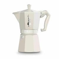 Italiaanse Koffiepot Bialetti MOKA EXCLUSIVE Crème Aluminium 6 Kopjes - thumbnail