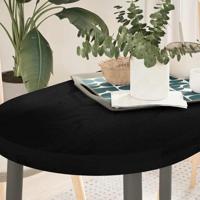 Tafelblad 100x50x4 cm ovaal massief eikenhout donkerbruin - thumbnail