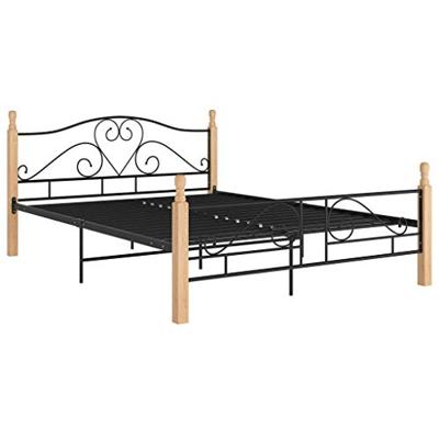 vidaXL Bedframe metaal zwart 140x200 cm vidaXL Bedframe metaal zwart 140x200 cm