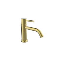 Wastafelkraan Boss & Wessing Opbouw Mengkraan Lange Uitloop Geborsteld Messing Goud Boss & Wessing - thumbnail