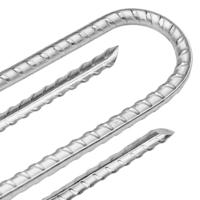 Tentharingen 12 st U-vormig 12 mm 41,5 cm gegalvaniseerd staal - thumbnail