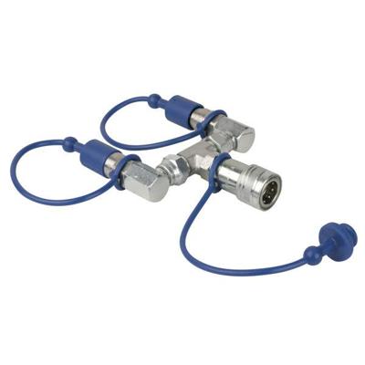 Showtec CO2 3/8 Q-lock 2-weg combiner