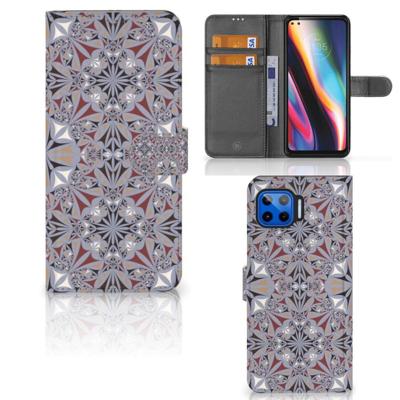 Motorola Moto G 5G Plus | Bookcase | Flower Tiles