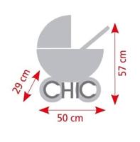 Mini-Poppenbuggy Roma - Melange Grijs Roze - thumbnail