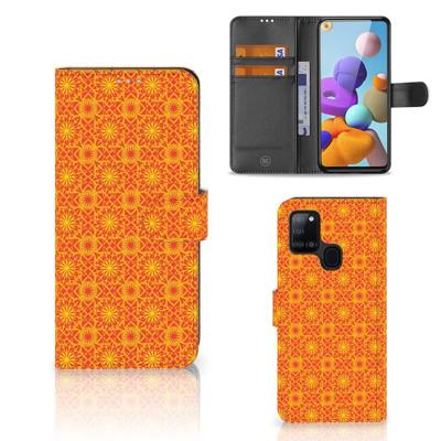 Samsung Galaxy A21s | Telefoon Hoesje | Batik Oranje