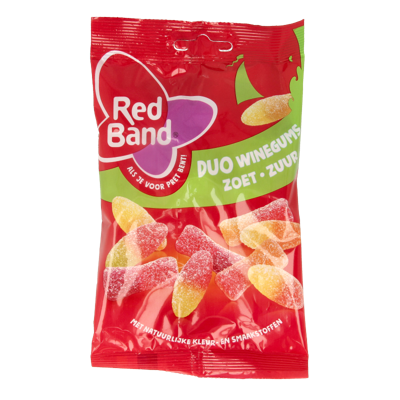 Red Band Winegums duo zoet zuur 120 Gram