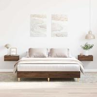 Bedframe zonder matras 150x200 cm spaanplaat bruin eiken - thumbnail