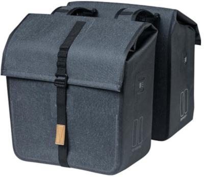 Basil urban dry dubbele fietstas - grijs, 50l