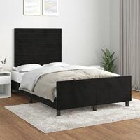 Bedframe zonder matras 120x200 cm fluweel zwart - thumbnail