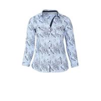 Paprika blouse met all over print lichtblauw/donkerblauw - thumbnail