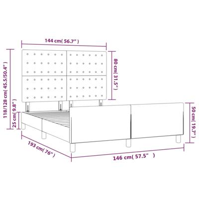 Bedframe met hoofdbord kunstleer wit 200x200 cm