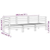 Tuinbank 3-zits massief grenenhout wasbruin - thumbnail