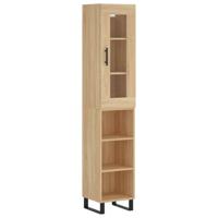 Hoge kast 34,5x34x180 cm bewerkt hout sonoma eikenkleurig - thumbnail