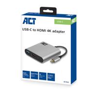 ACT AC7022 USB C naar HDMI 4K Adapter - USB A - thumbnail