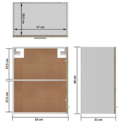 VidaXL Bovenkasten 2 st lyon 50x31x60 cm sonoma eikenkleurig VidaXL Bovenkasten 2 st lyon 50x31x60 cm sonoma eikenkleurig