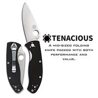 Spyderco Tenacious Zwart Mes Vastmes Zwart - thumbnail