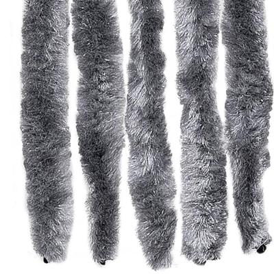 VidaXL Vliegengordijn 90x220 cm chenille zilverkleurig