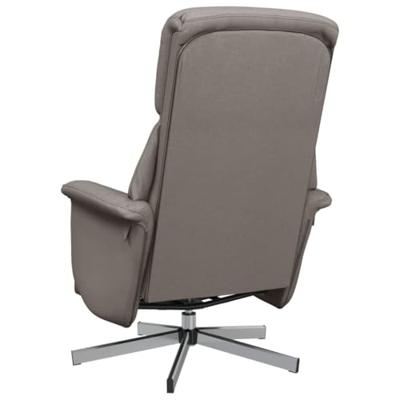 Fauteuil verstelbaar met voetensteun stof taupe