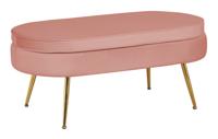 Artistiq Hocker 'Loulou' Velvet, kleur Roze - thumbnail