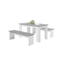 Eettafel Set Nebraska Beton - thumbnail