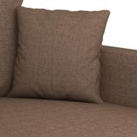 2-delige Loungeset met kussens stof bruin - thumbnail