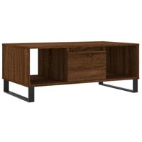 Salontafel 90x50x36,5 cm bewerkt hout bruin eikenkleur - thumbnail