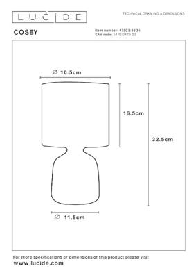 Lucide P45 - Filament lamp - Ø 4,5 cm - LED Dimb. - E14 - 1x4W 2700K - mat