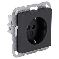 Gira E2 Contactdoos | Inbouw | 1-voudig | Zwart - 66.053.40 - thumbnail