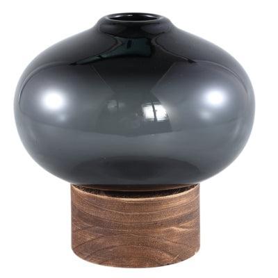 PTMD vaas fleure grijs 19 cm | 2 stuks