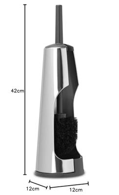 Brabantia ReNew toiletborstel met houder brilliant steel Brabantia ReNew toiletborstel met houder brilliant steel