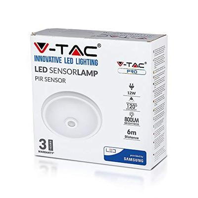 LED Plafondlamp - PIR Bewegingssensor - Ø29 cm - 12 watt - 800 Lumen - 4000K neutraal wit - IP20 Stofdicht - Wit LED Plafondlamp - PIR Bewegingssensor - Ø29 cm - 12 watt - 800 Lumen - 4000K neutraal wit - IP20 Stofdicht - Wit