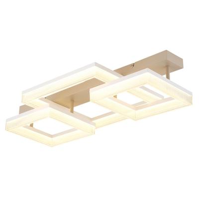 Globo Moderne plafondlampZara zand bruin vierkant 66cm - 48047D2