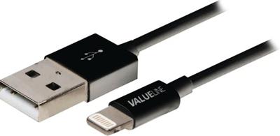 Sync and Charge-Kabel | Apple Lightning - USB-A Male | 1,0 m | Zwart