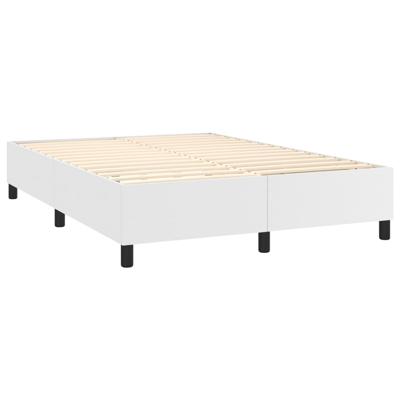 Boxspring met matras kunstleer wit 180x200 cm - thumbnail