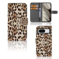 Google Pixel 8 | Telefoonhoesje | Met pasjeshouder | Leopard - thumbnail