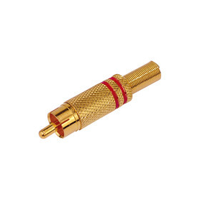 Cinch stekker rood tot 7mm - thumbnail