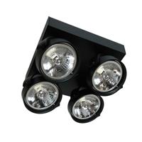 Artdelight Zwarte opbouwspotDutchess 4-lichts - QR 0004 SQ ZW - thumbnail